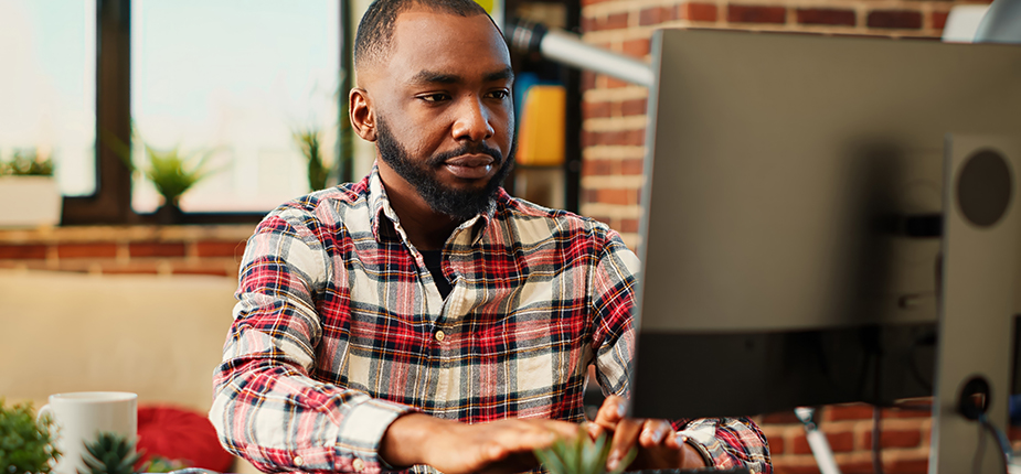Man using the property manager energy services portal